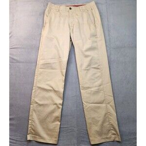 Under Armour UA Performance Golf Pants Men's 32x34 Beige Chinos Straight Stretch